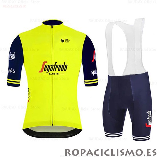 2020 Maillot Segafredo Zanetti Tirantes Mangas Cortas Amarillo Azul